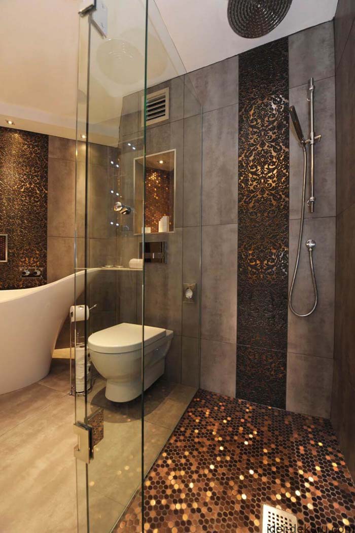 Byzantine Metals, Gold, Silver, And Copper Tiles #showertiles #tiles #decorhomeideas