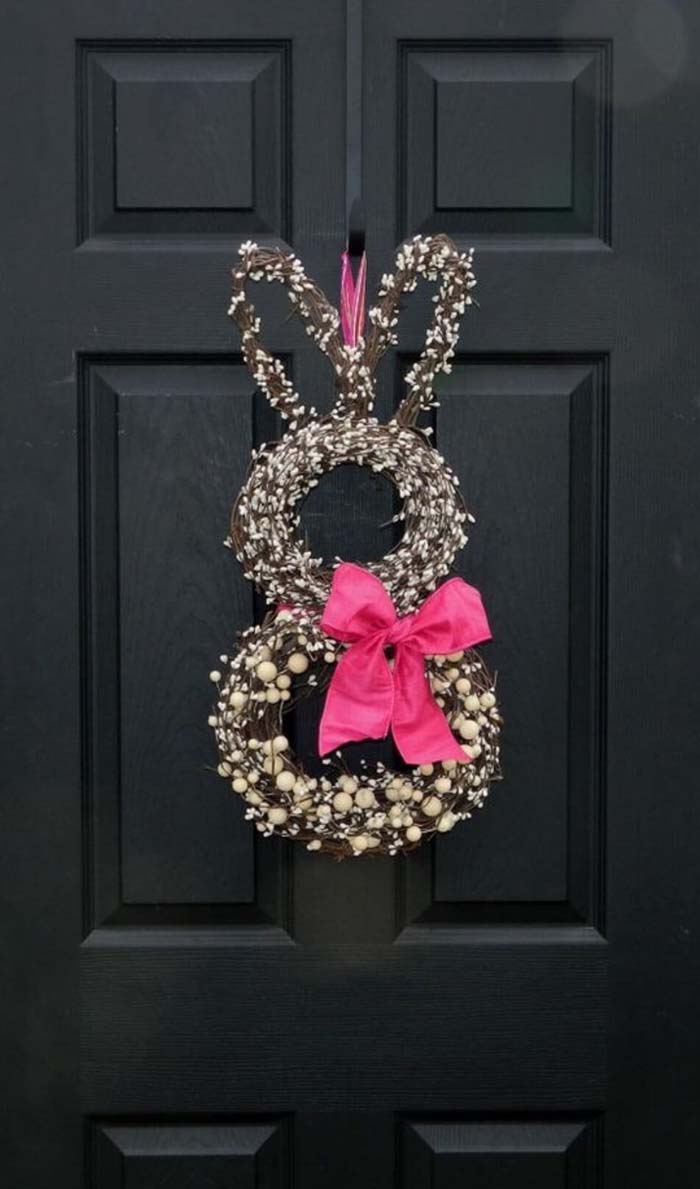 Celebrate Easter with a Charming Bunny Wreath #spring #decor #decorhomeideas