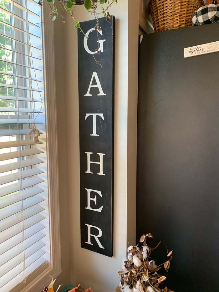 Classic Black Gather Sign for the Home #walldecor #kitchen #decorhomeideas