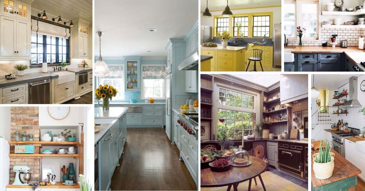25 Charming Cottage Kitchen Design And, Cottage Kitchen Cabinets Design