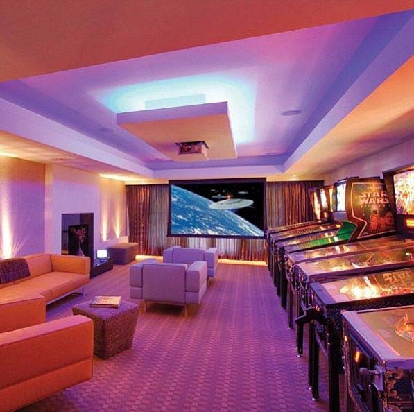 Creating the Illusion of Space through Shape #mancave #decorhomeideas