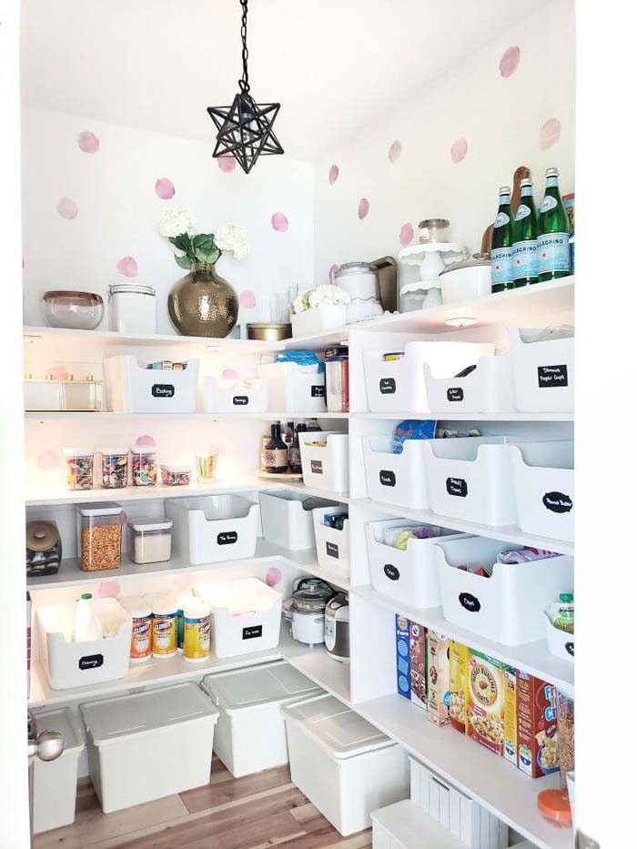 Cute and Organized Kitchen Pantry Ideas #pantry #shelves #decorhomeideas