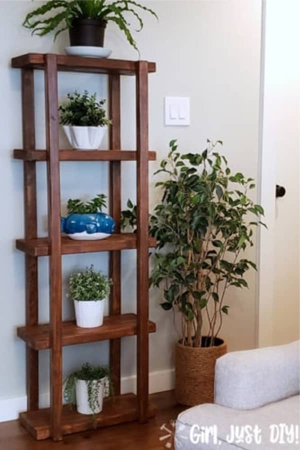 DIY 2×4 Plant Stand with Build Plans #diy #plantstand #decorhomeideas