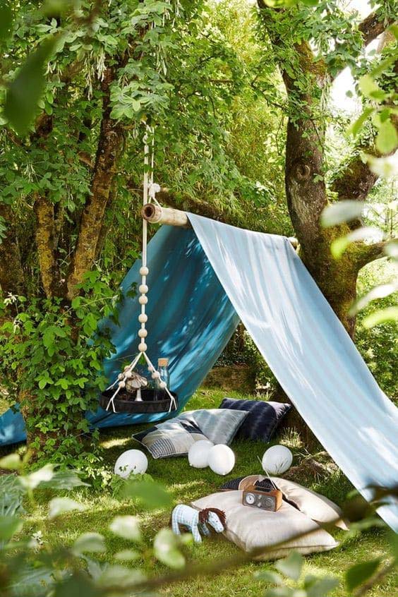 DIY Backyard Tent #backyardhouse #decorhomeideas