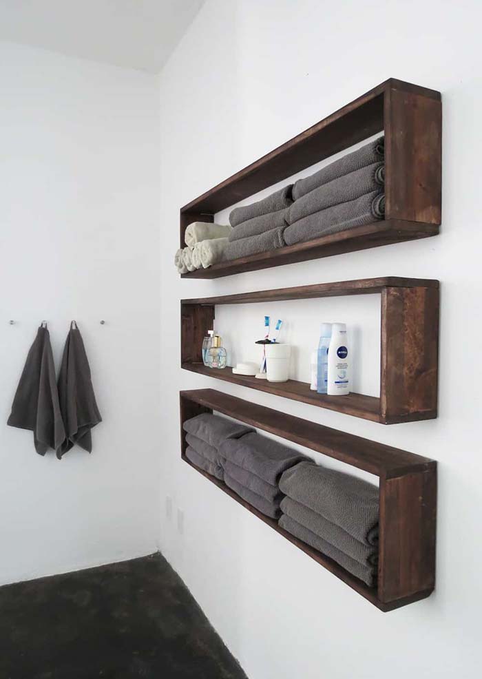 Easy DIY Rustic Shelves #rustic #storage #organization #decorhomeideas