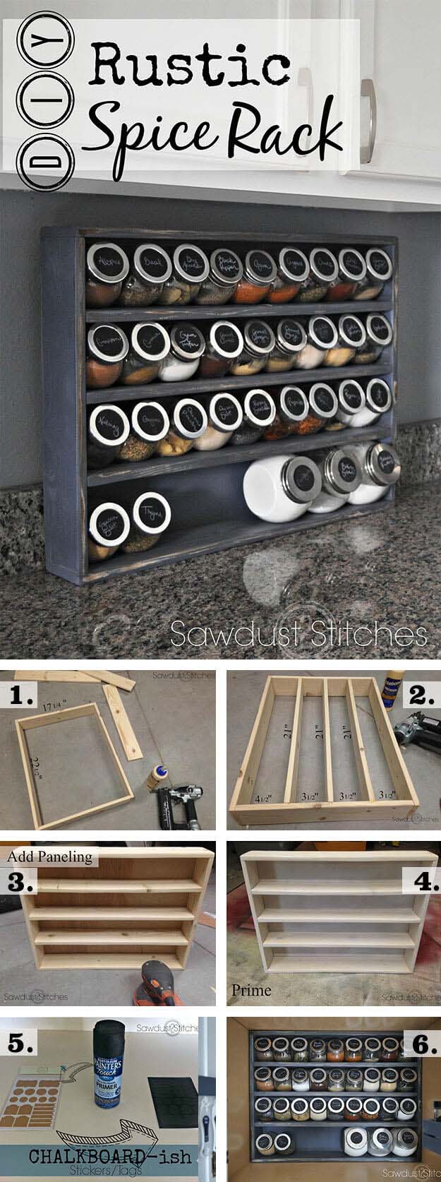 Easy Spice Cabinet #rustic #storage #organization #decorhomeideas