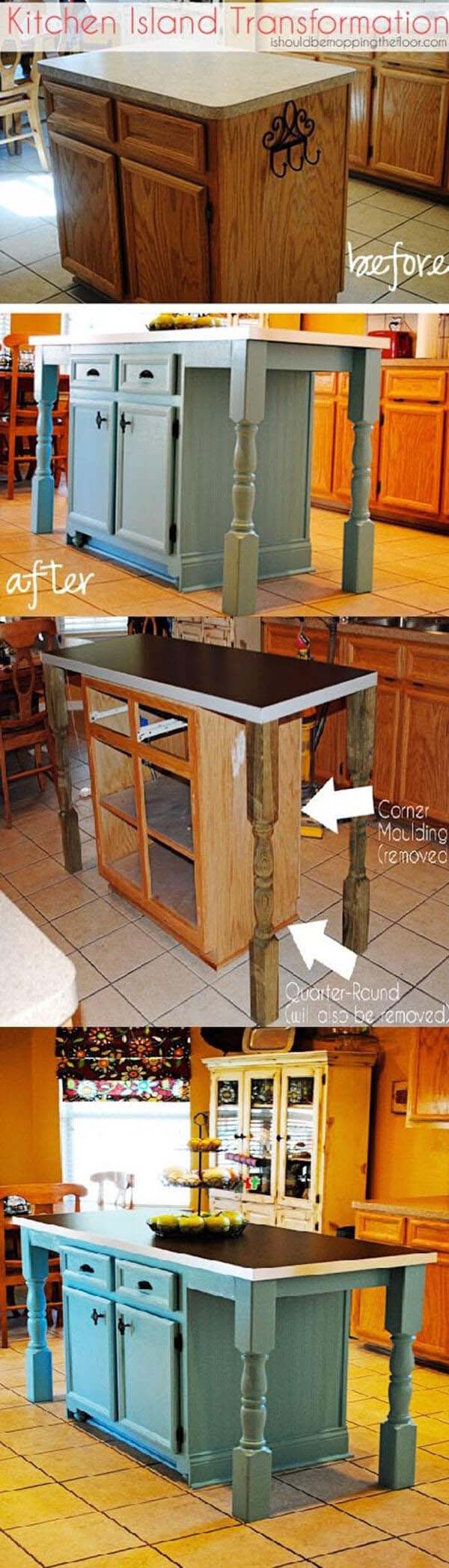 Expand on an Existing Kitchen Island #diy #ktichenisland #decorhomeideas