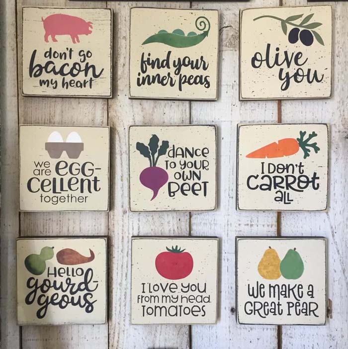 Fun Farm and Garden Kitchen Signs #walldecor #kitchen #decorhomeideas