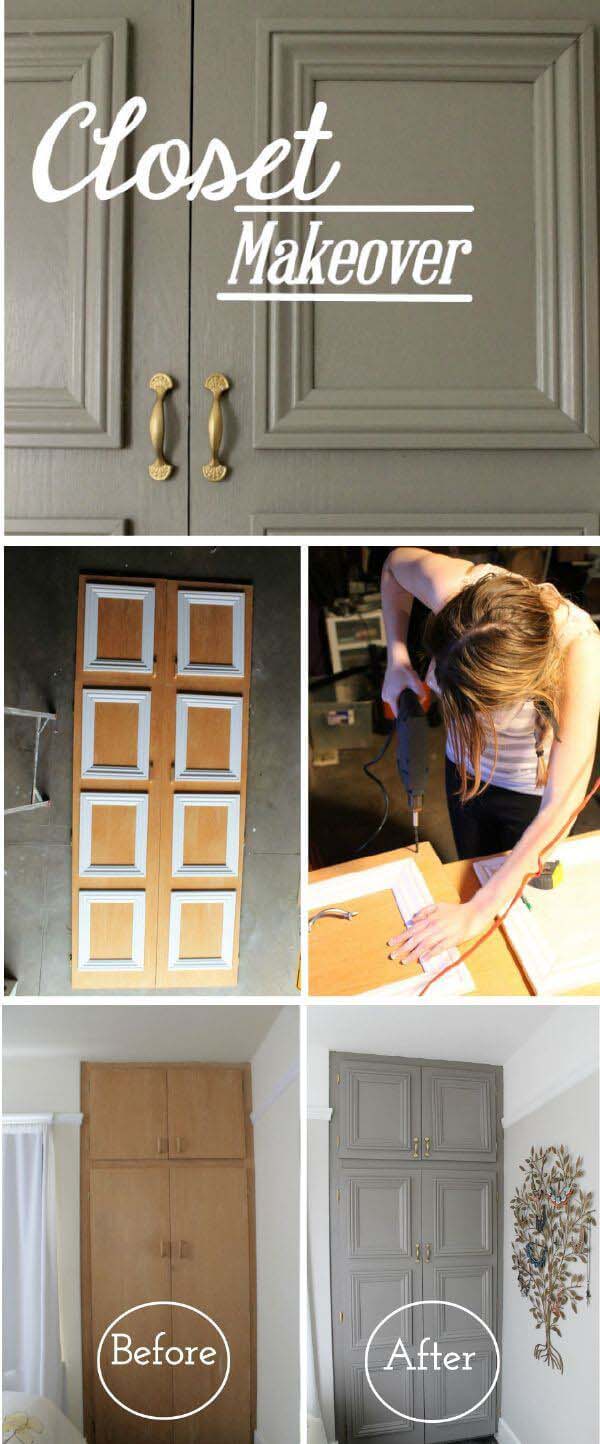 Get Closet Door Moulding on the Cheap #diy #weekendproject #decorhomeideas