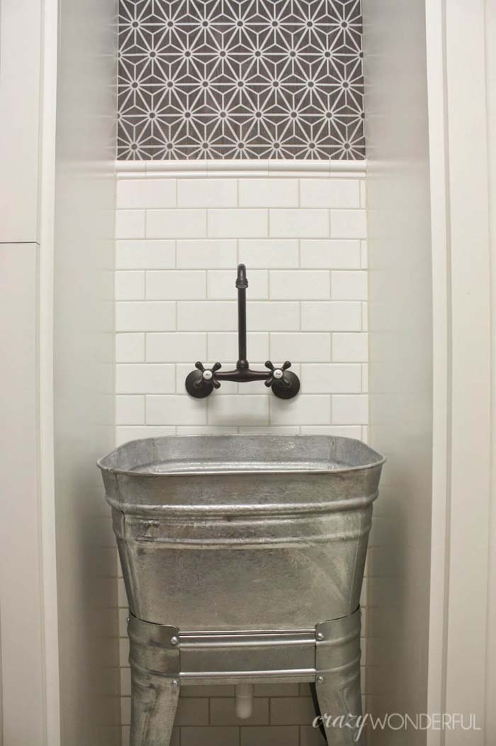 Great Grains Galvanized Metal Wash Tub #masonjarlights #masonjar #decorhomeideas