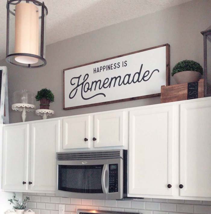 Happiness is Homemade Farmhouse Kitchen Sign #walldecor #kitchen #decorhomeideas