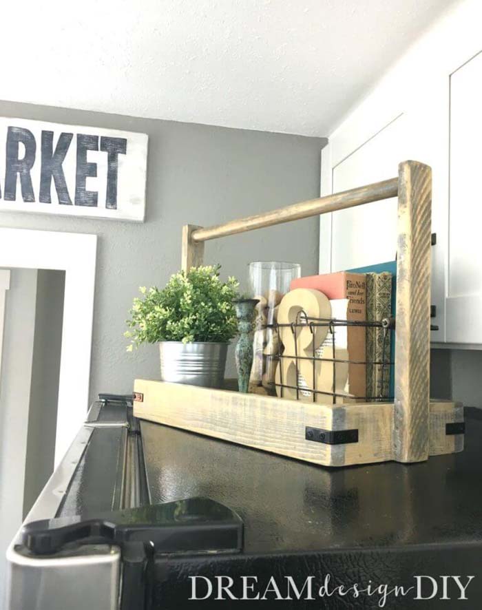 How to Build a Modern Farmhouse Wood Tray #rustic #storage #organization #decorhomeideas