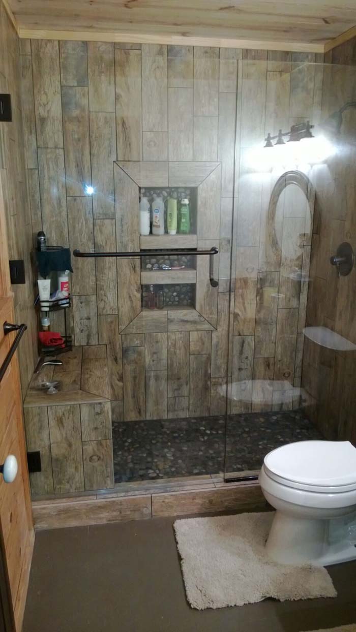 Huntsman’s Retreat Rich Wooden Shower Palette #showertiles #tiles #decorhomeideas