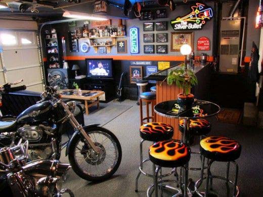 Inspired by the Motorcycle Club #mancave #decorhomeideas