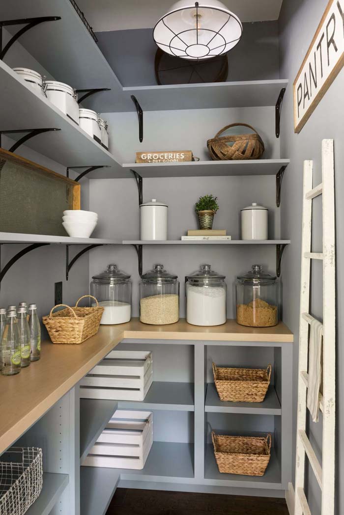 Large Modern French Pantry Shelving Ideas #pantry #shelves #decorhomeideas