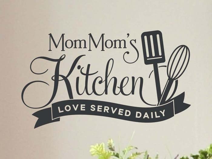 Love Served Daily Vinyl Kitchen Sign #walldecor #kitchen #decorhomeideas