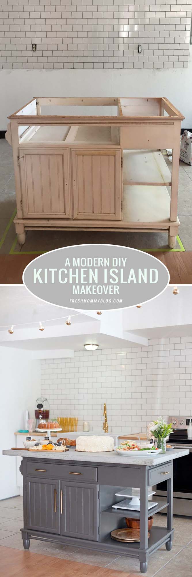 Make a DIY Island that Looks Professional #diy #ktichenisland #decorhomeideas