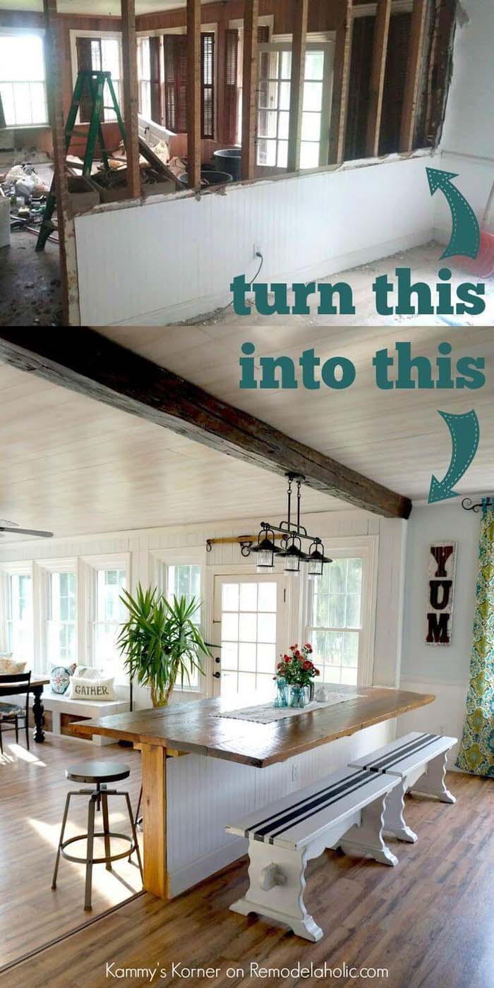 Make an Island Part of Your New Open Floor Plan #diy #ktichenisland #decorhomeideas