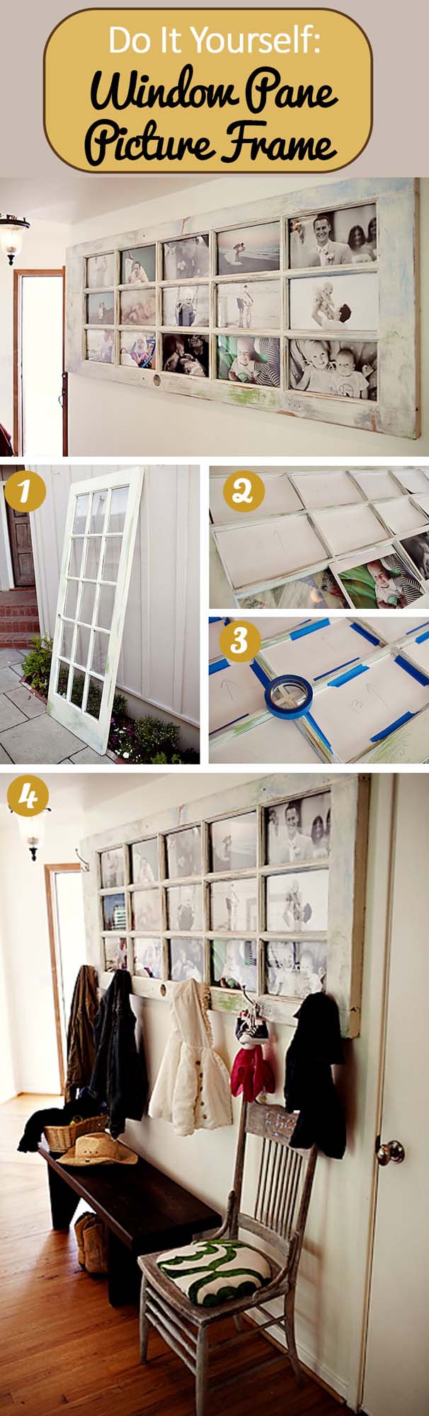 Old Doors Make the Best Picture Frames #diy #weekendproject #decorhomeideas