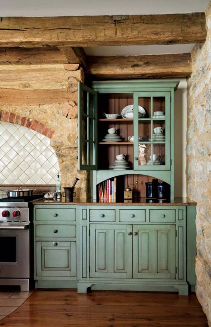 Parisian Patisserie Style Cabinets #rustic #kitchencabinet #decorhomeideas