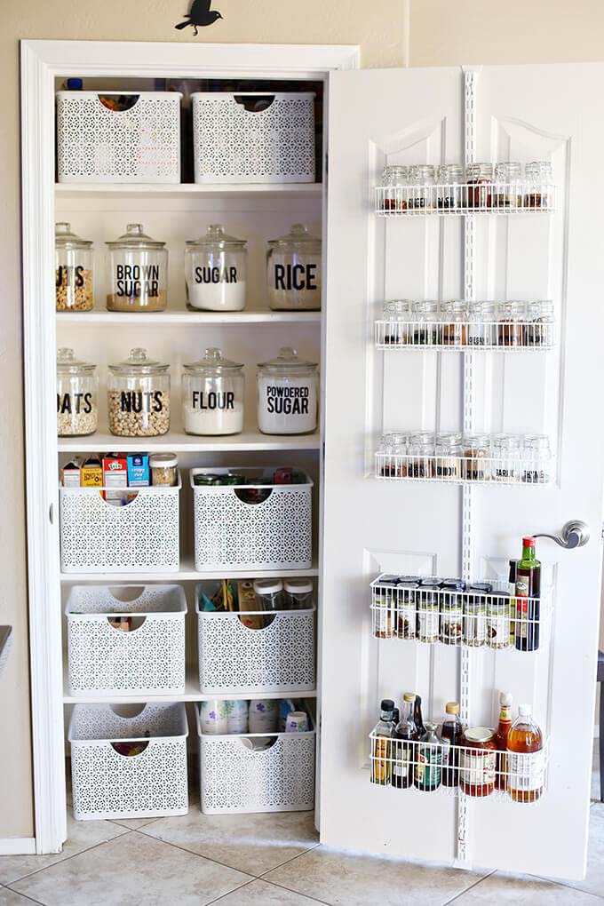 Product and Inventory Control Pantry Organization Idea #pantry #shelves #decorhomeideas