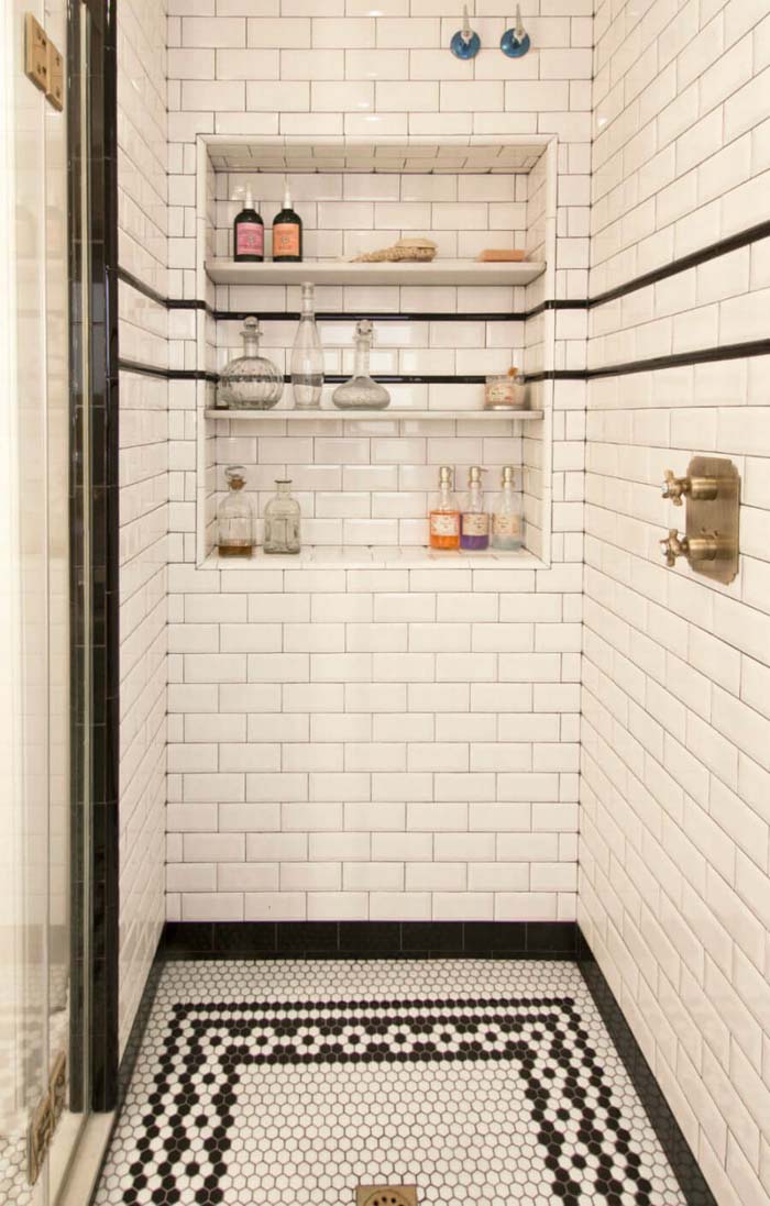 Roman Bathhouse Classic Shower Floor #showertiles #tiles #decorhomeideas