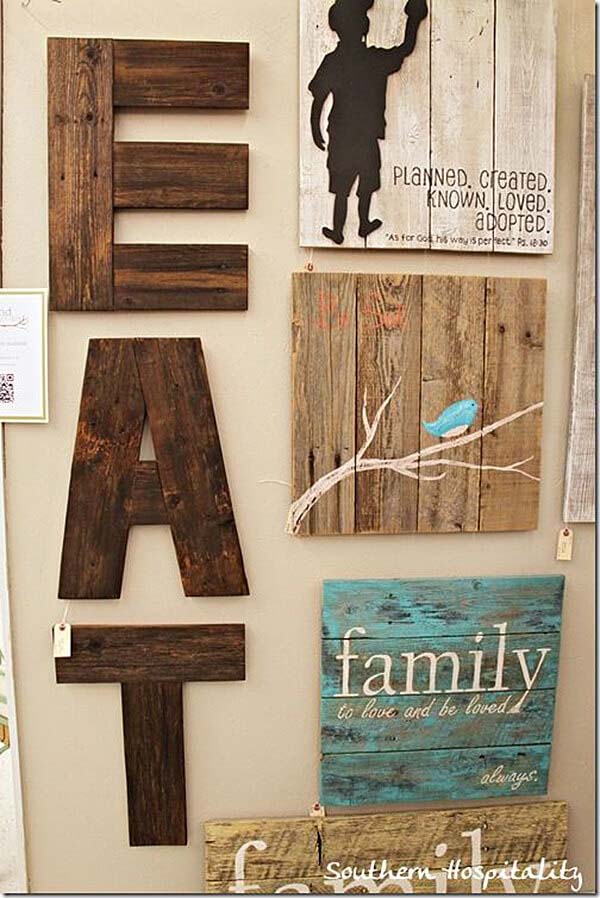 Rustic Decor with Real Wooden Planks #farmhouse #diningroom #decorhomeideas