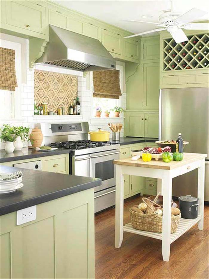 Rustic Key Lime Kitchen Cabinets #rustic #kitchencabinet #decorhomeideas