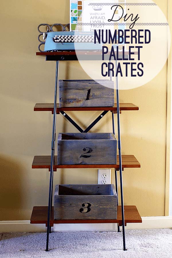 Rustic Numbered Pallet Organizer Crates #rustic #storage #organization #decorhomeideas