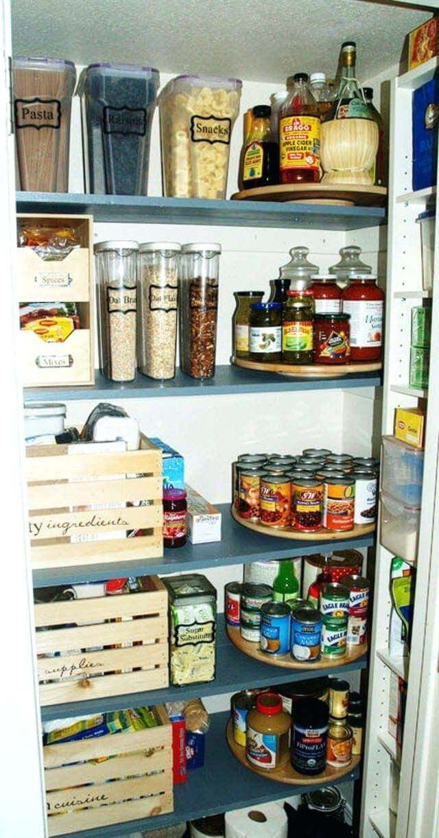 Rustic Small Closet Pantry Design Idea #pantry #shelves #decorhomeideas