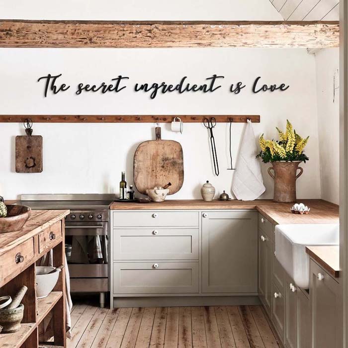 Scripted Secret Ingredient Kitchen Wall Art #walldecor #kitchen #decorhomeideas