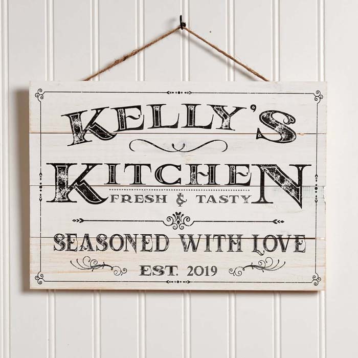 Seasoned with Love Farmhouse Kitchen Sign #walldecor #kitchen #decorhomeideas