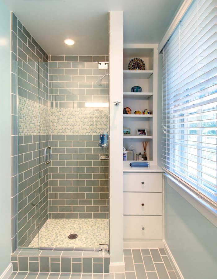 Simply Sea Foam Tile Scheme #showertiles #tiles #decorhomeideas