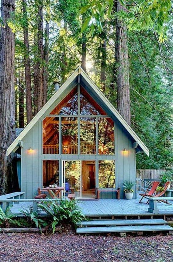 Small Vacation Cottage in the Forest #backyardhouse #decorhomeideas