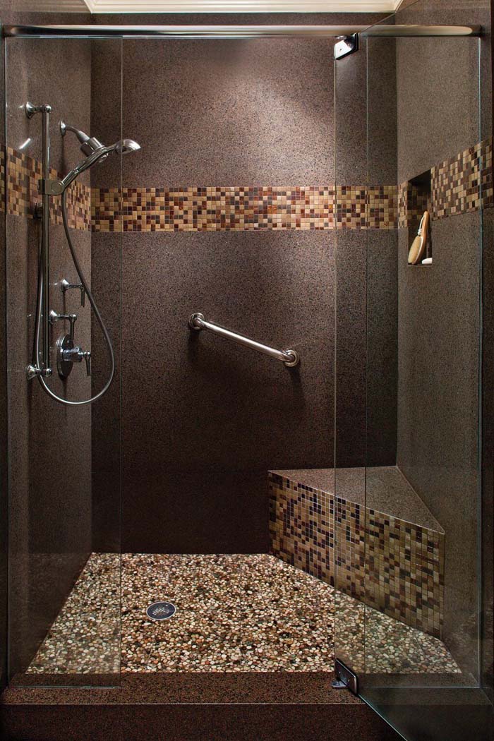 South-By-Southwest Multi-Tiered Shower Design #showertiles #tiles #decorhomeideas