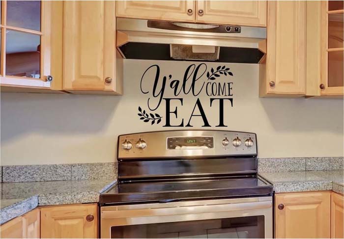 Southern Hospitality Kitchen Vinyl Lettering Sign #walldecor #kitchen #decorhomeideas