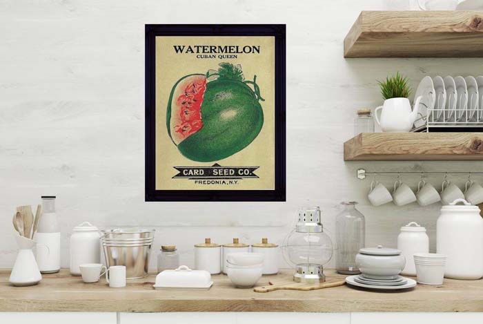 Sweet Seeds of Watermelon Decorative Kitchen Poster #walldecor #kitchen #decorhomeideas
