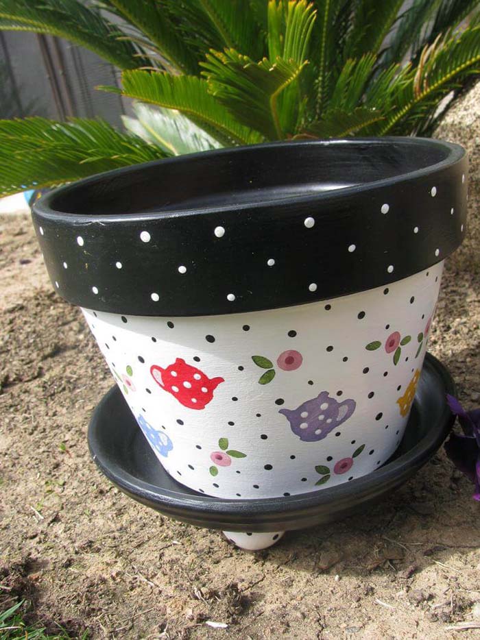 Sweet Teapot Flower Pot Planter #spring #planter #decorhomeideas