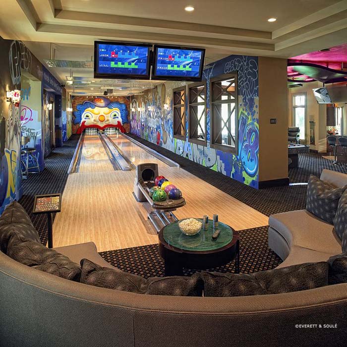 The Bowling Alley Room #mancave #decorhomeideas