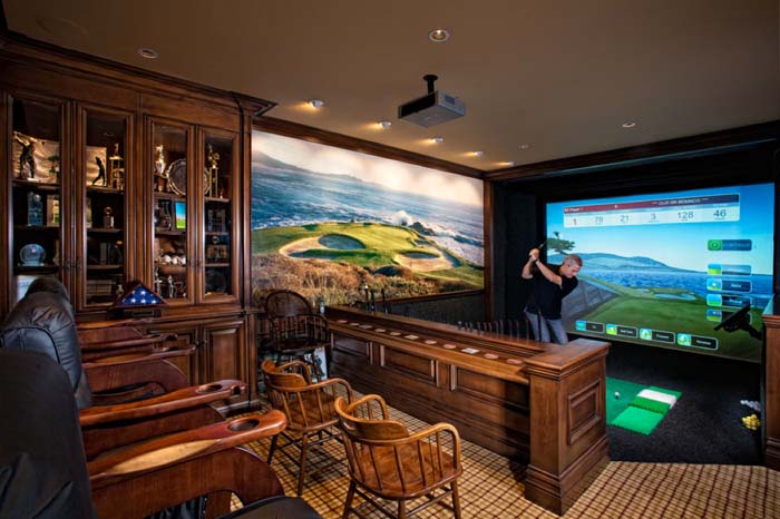 The Golfer’s Retreat Man Cave Idea #mancave #decorhomeideas