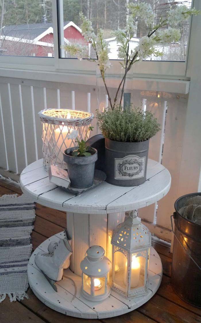 Think Wicker and White for Shabby Chic Lighting #lighting #yard #outdoor #decorhomeideas