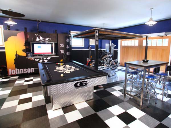 Unclamping Your Garage’s Style #mancave #decorhomeideas