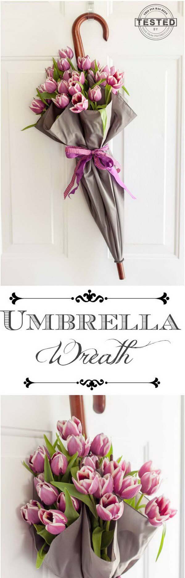 Unique and Whimsical Umbrella Display #spring #decor #decorhomeideas