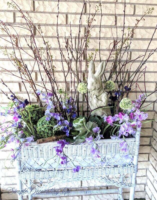 Unique Vintage Painted Wicker Planters #spring #planter #decorhomeideas