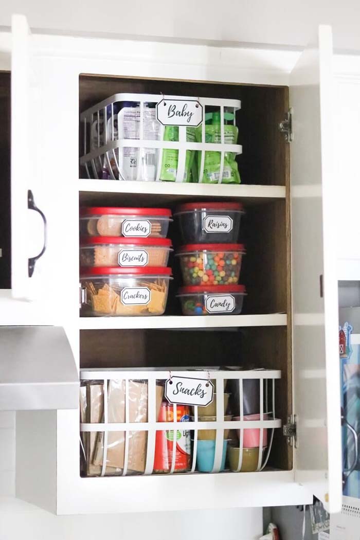 Using Cupboard Space for Storing Pantry Items #pantry #shelves #decorhomeideas