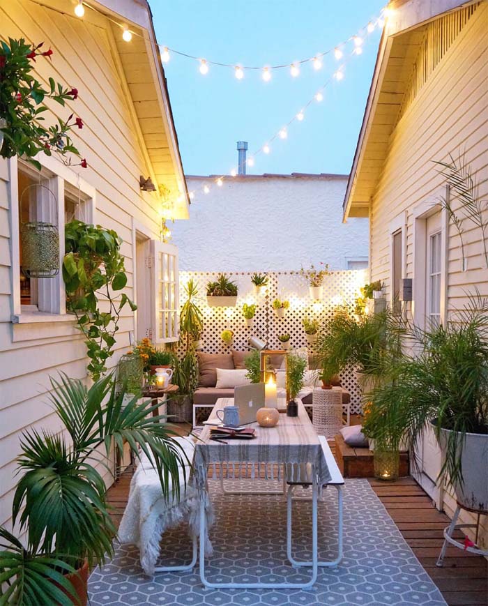 Well-placed Lighting can Enlarge Smaller Spaces #lighting #yard #outdoor #decorhomeideas