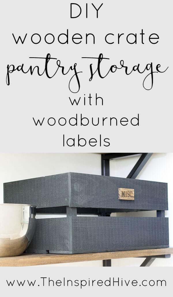 Wood Burned Pantry Storage #rustic #storage #organization #decorhomeideas