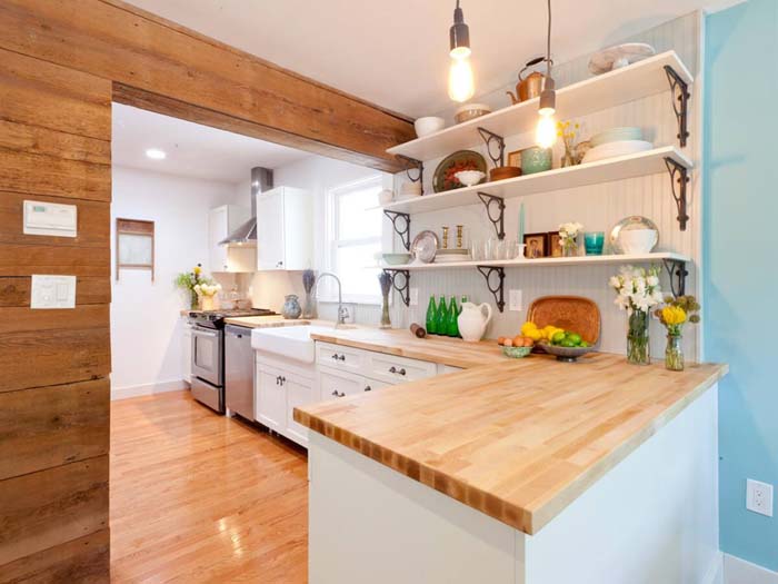 Woodsy Cottage Kitchen Design and Decorating Ideas #cottage #kitchen #decorhomeideas