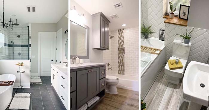 23 Best White Subway Tile Shower Ideas, Subway Tile Bathroom Floor