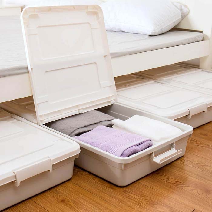 3-Pack Under Bed Wheeled Storage Bin #storage #organization #decorhomeideas